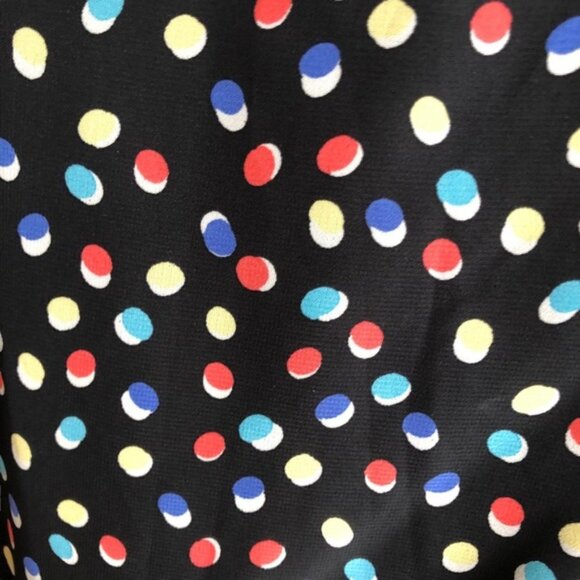 Sangria Polka Dot Dress Size 16W Lace Flutter Sleeve - Picture 11 of 16